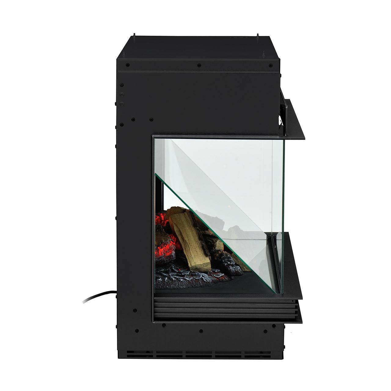 Dimplex Vista 70 III 3-seitiger Elektrokamin Opti-Virtual mit realistischer Holzfeuer-Optik und Fernbedienung für modernes Wohnambiente