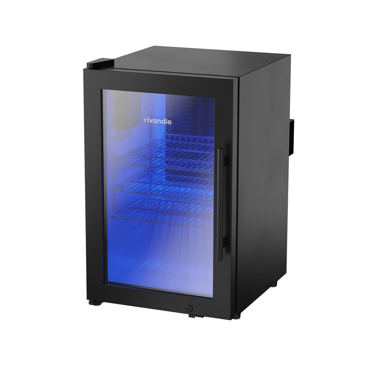 Outdoorküche vivandio quub / Outdoor Cocktailstation mit Kühlschrank und Spüle - Ausführung: schwarz - Mobilität: mit Stellfüßen