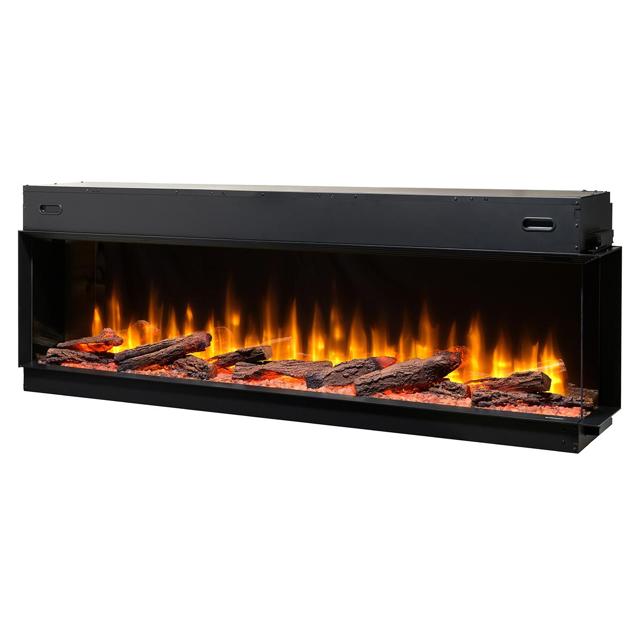 Dimplex Ignite Ultra 74 Elektrokamin - 3-seitiger Panorama-Einbau mit Optiflame-Technologie, App-Steuerung und Soundeffekt