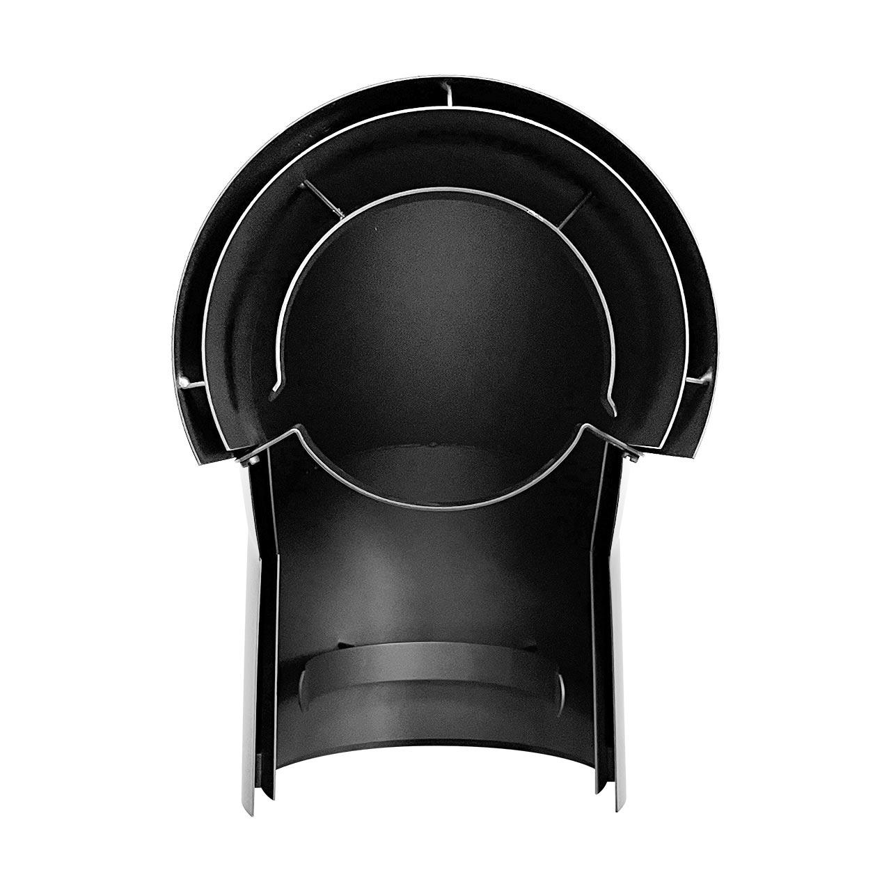 Ofenrohr Bogen Hitzeschutz doppelt DN 150 mm 90° Gussgrau