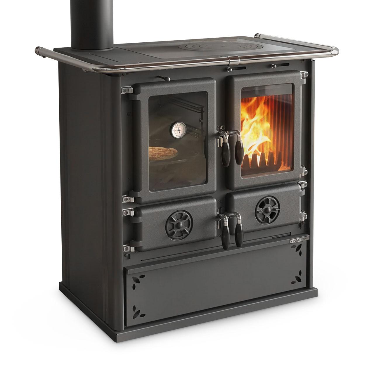 Küchenofen La Nordica Rosetta SX.16 7,9 kW - Ausführung: Steel Anthrazit-Schwarz