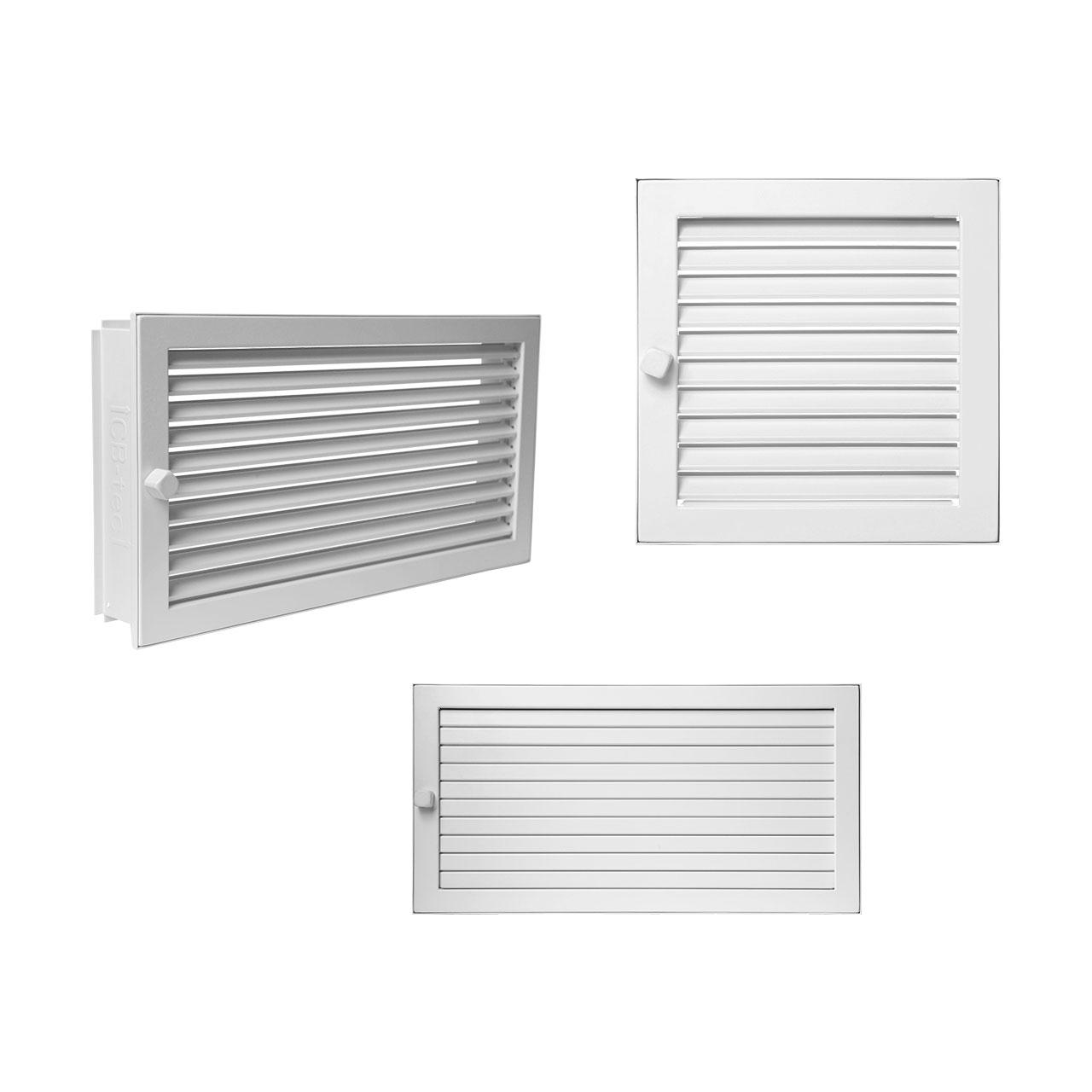 Lüftungsgitter CB-Tec Warmluftgitter putzbündig Weiß