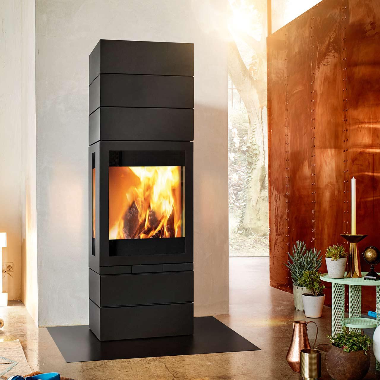 Kaminofen Skantherm Elements 603 3S 10 kW - Ausführung: Türanschlag rechts (Griff links)