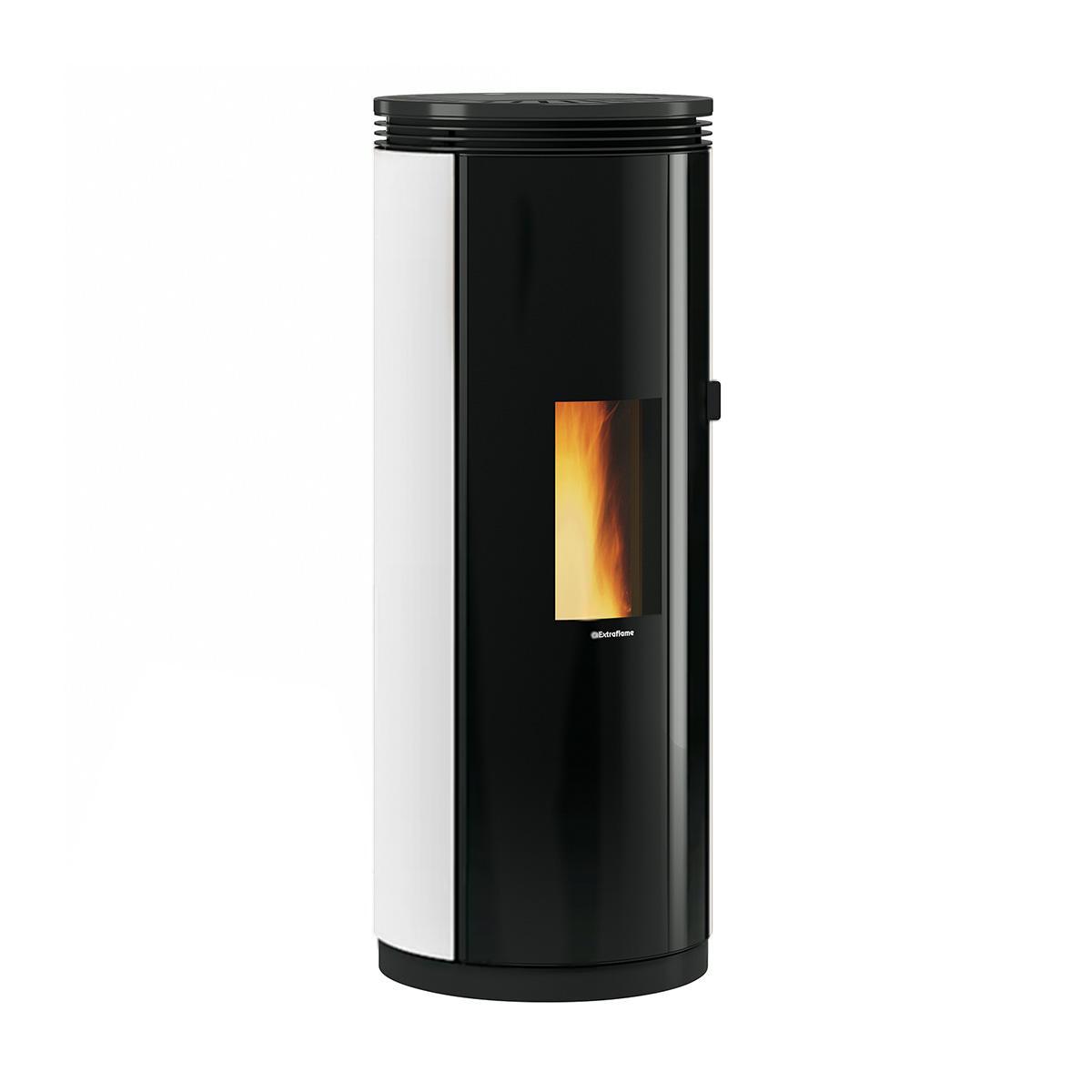 Pelletofen Extraflame Prestige Line Pamela mit 8 kW - Verkleidung: Stahl weiß