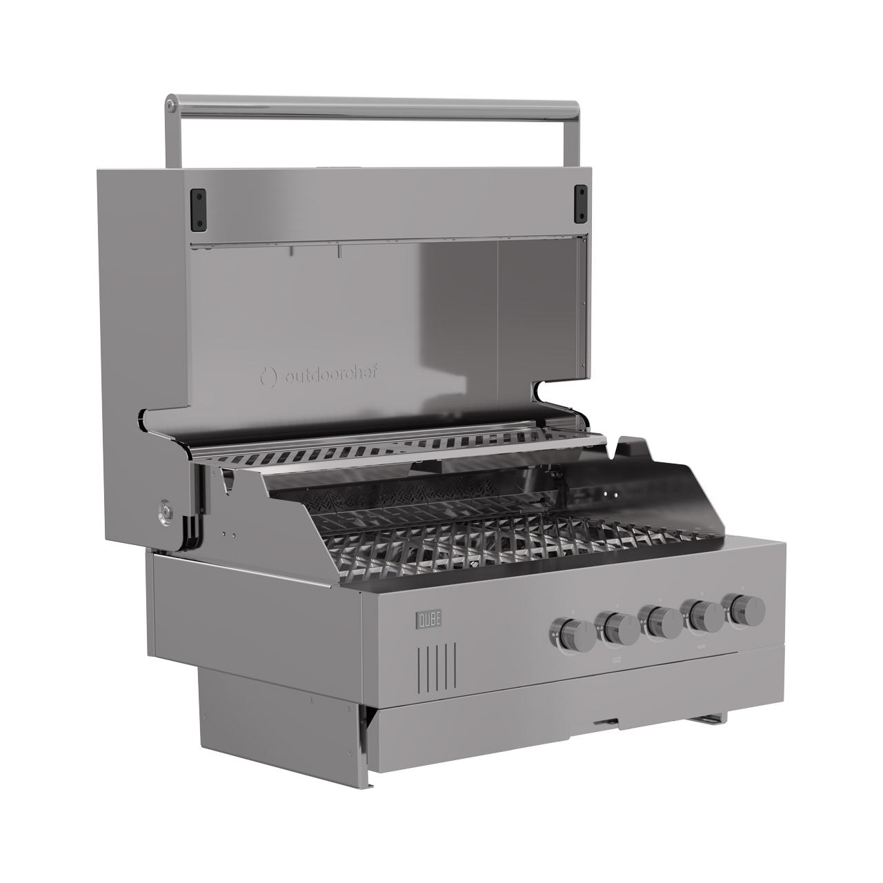 Einbaugrill QUBE X-415 RB S, Edelstahl