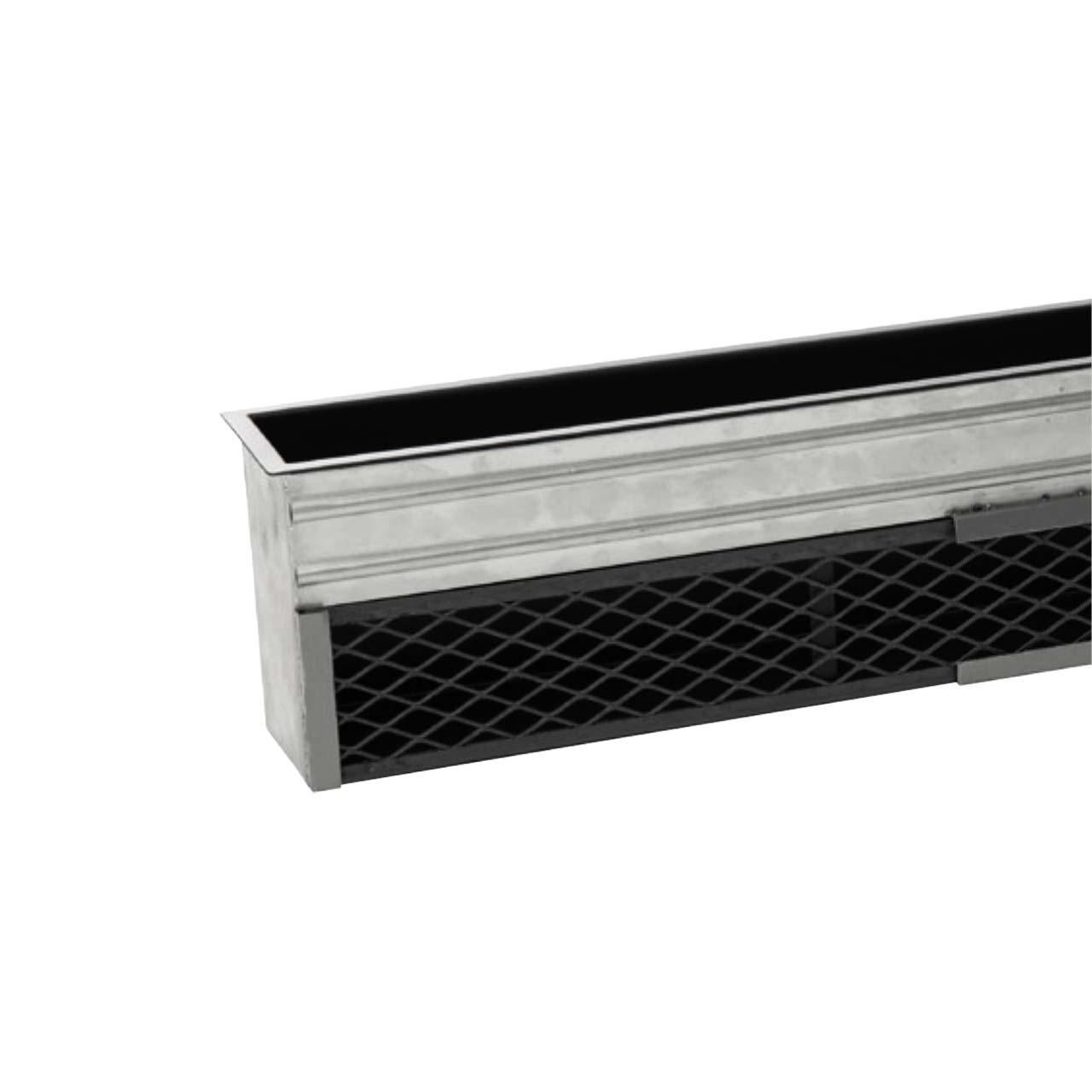 Kaminluftleiste CB-Tec Luftleiste Schwarz mit Einbaurahmen - Ausführung: 30 cm