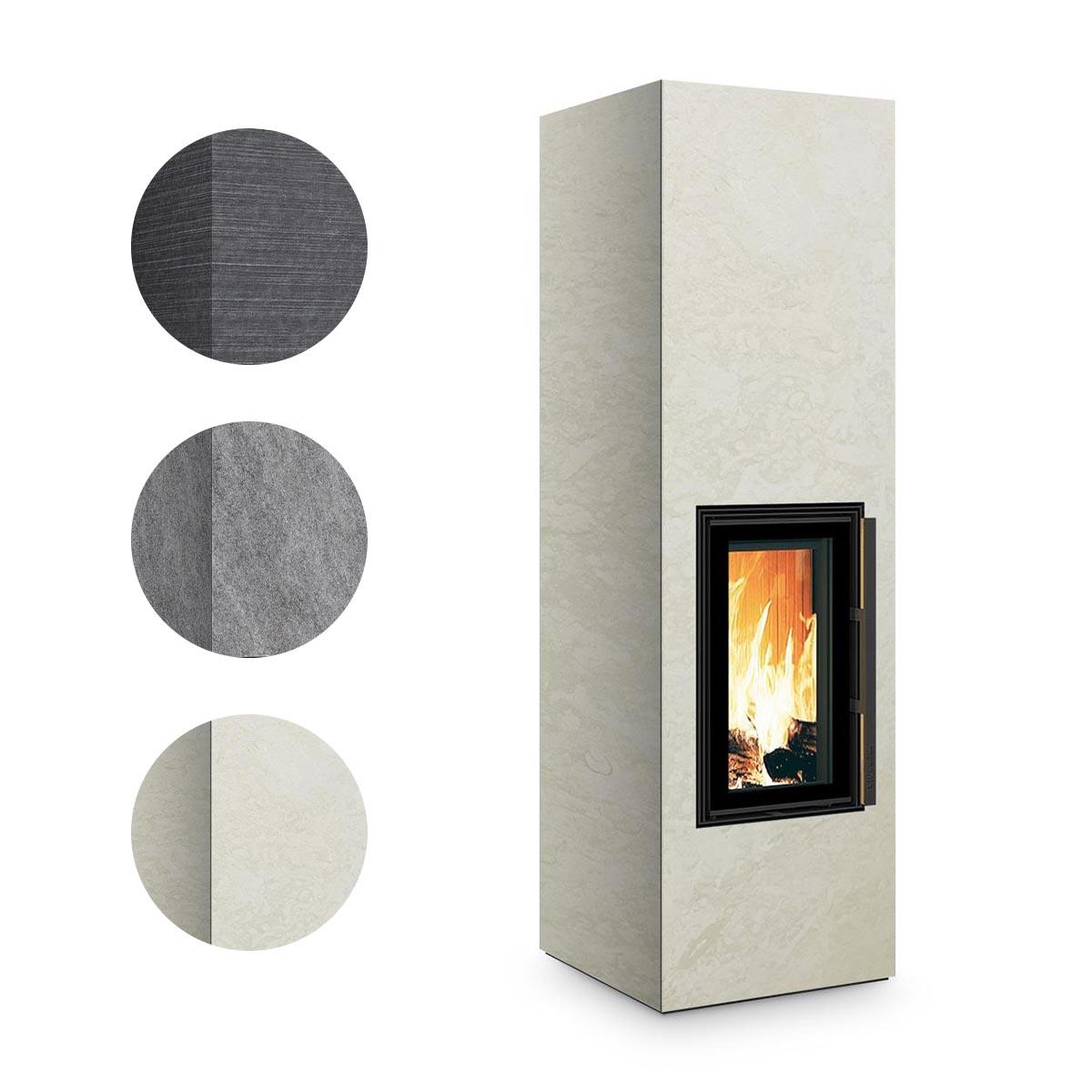 Speicherofen Monolith Depot D10 2,4/8 kW Sondermodell - Verkleidung: Nero Ferrara