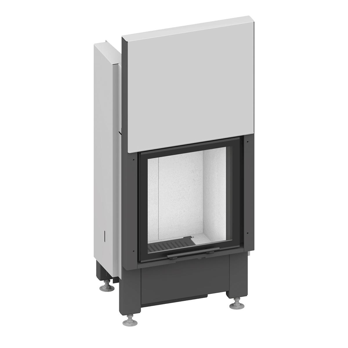 Kamineinsatz Schmid Lina GT 45 h mit 5 kW - Türhöhe: 51 cm - Feuerraumauskleidung: Schamotte Weiß - modulares Blendrahmensystem: nein