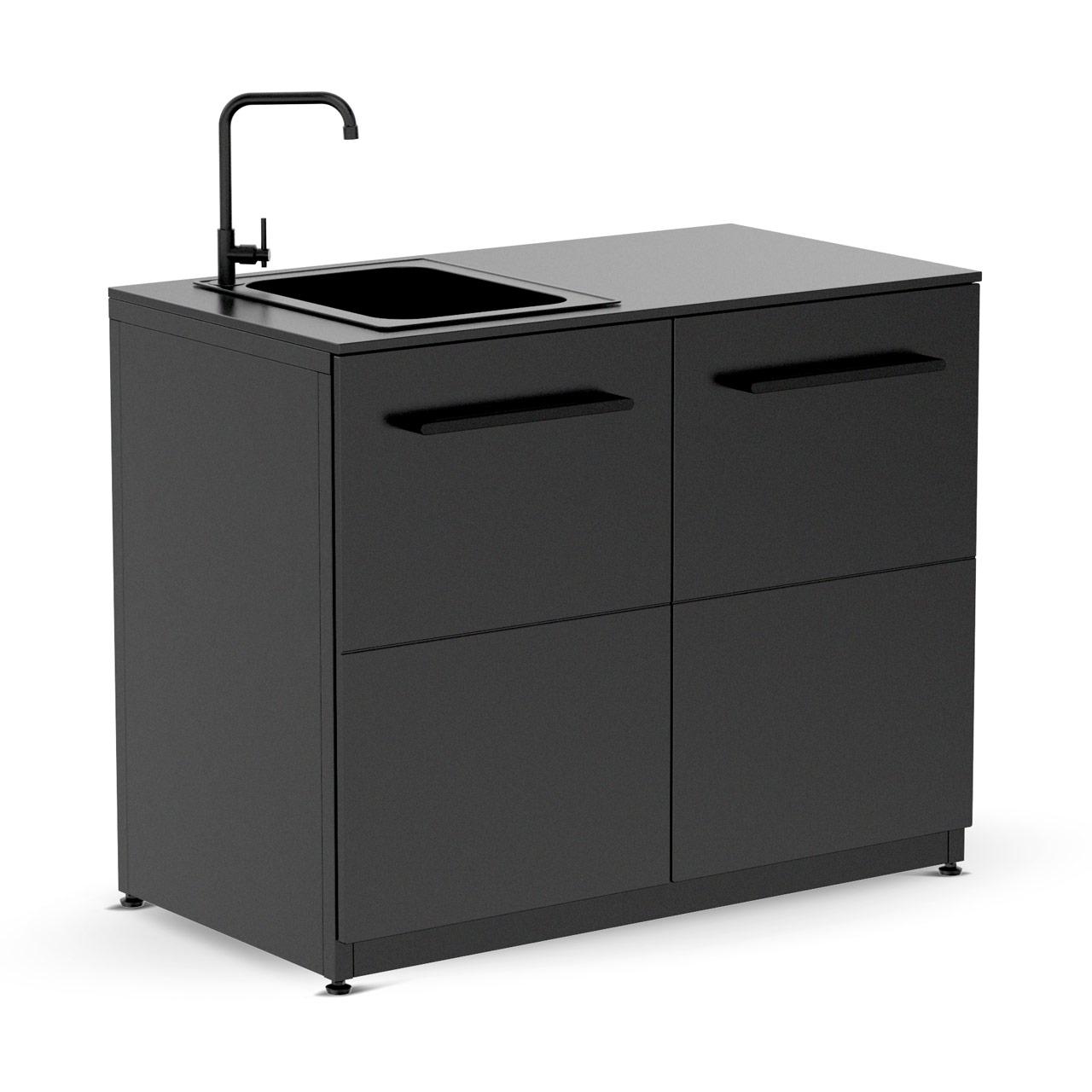 Outdoorküche Cozze Elements mit Combo 900 Plancha Grill und Spülmodul, Länge 3100 mm