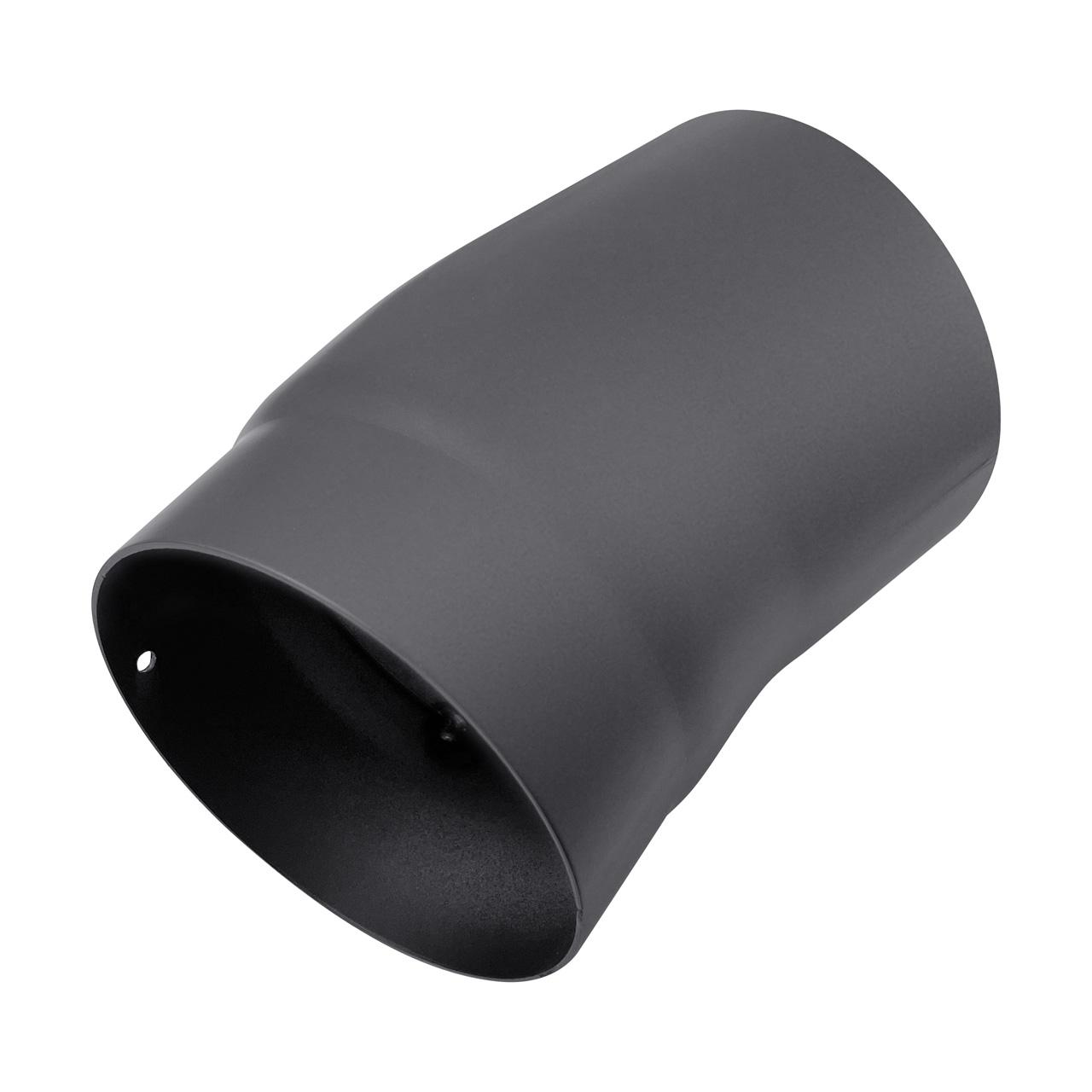 Ofenrohr Bogen Fullform DN 150 mm 15° Grau