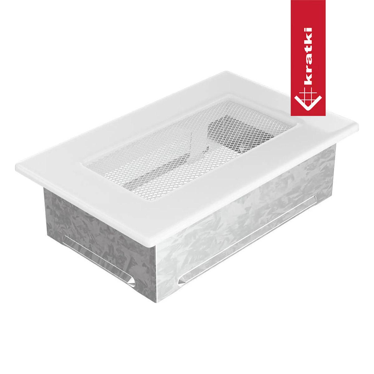 Kratki Kaltluftgitter rechteckig - Größe: 11 x 17 cm - Farbe: Weiß