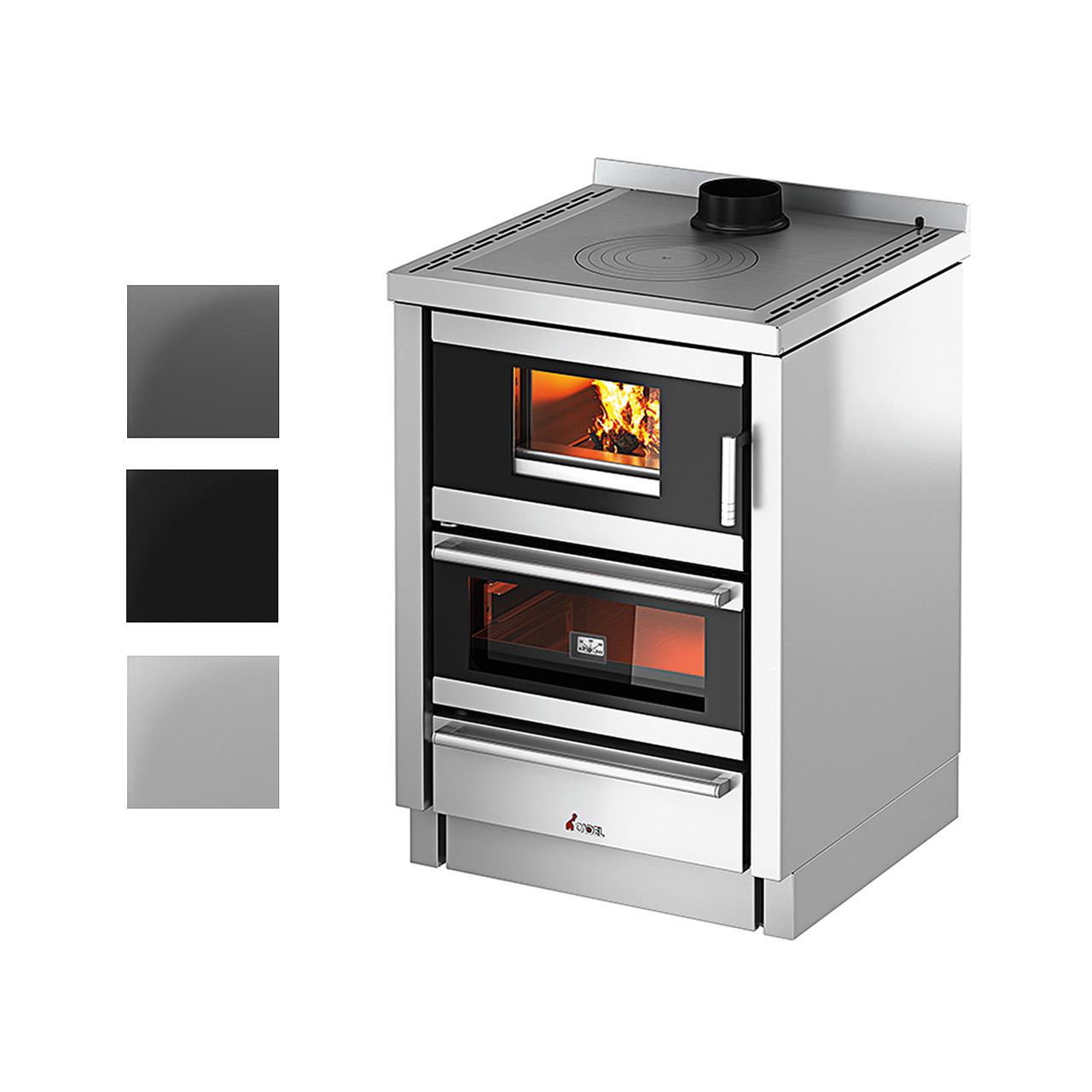 Holzherd Cadel Kook 60 4.0 (mit Lüftung) 6,2 kW - Ausführung: Stahl Anthrazit