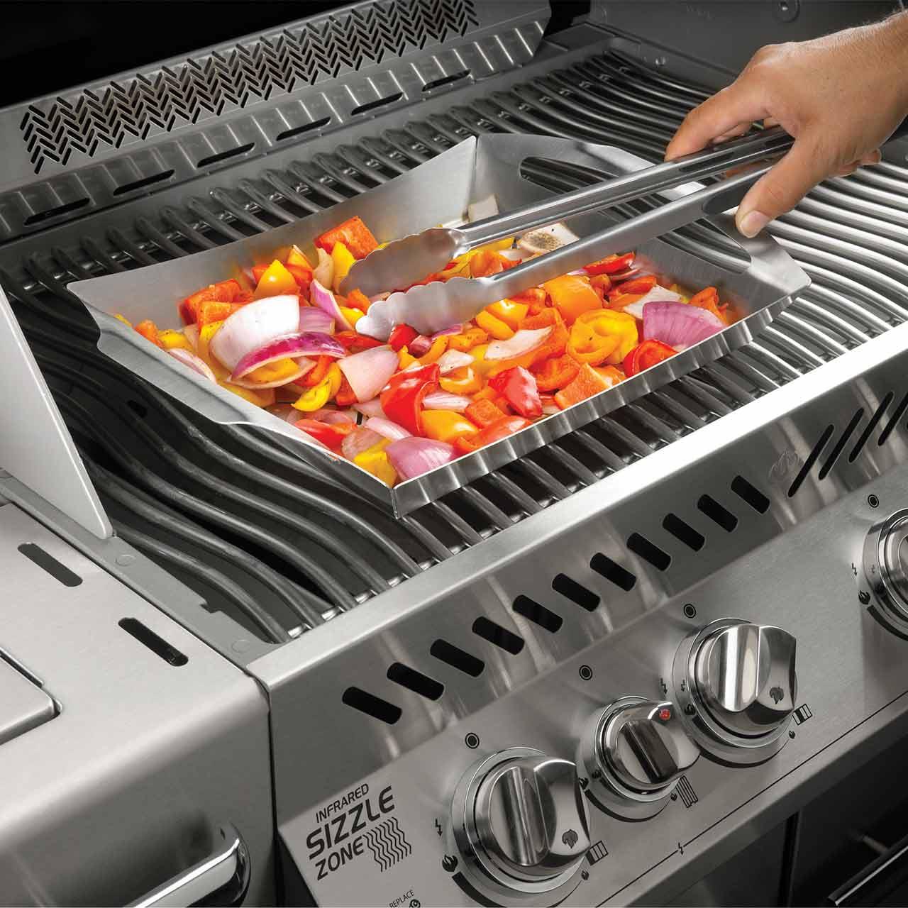 Grillzubehör Napoleon Gemüsekorb Grill 42x30 cm Edelstahl