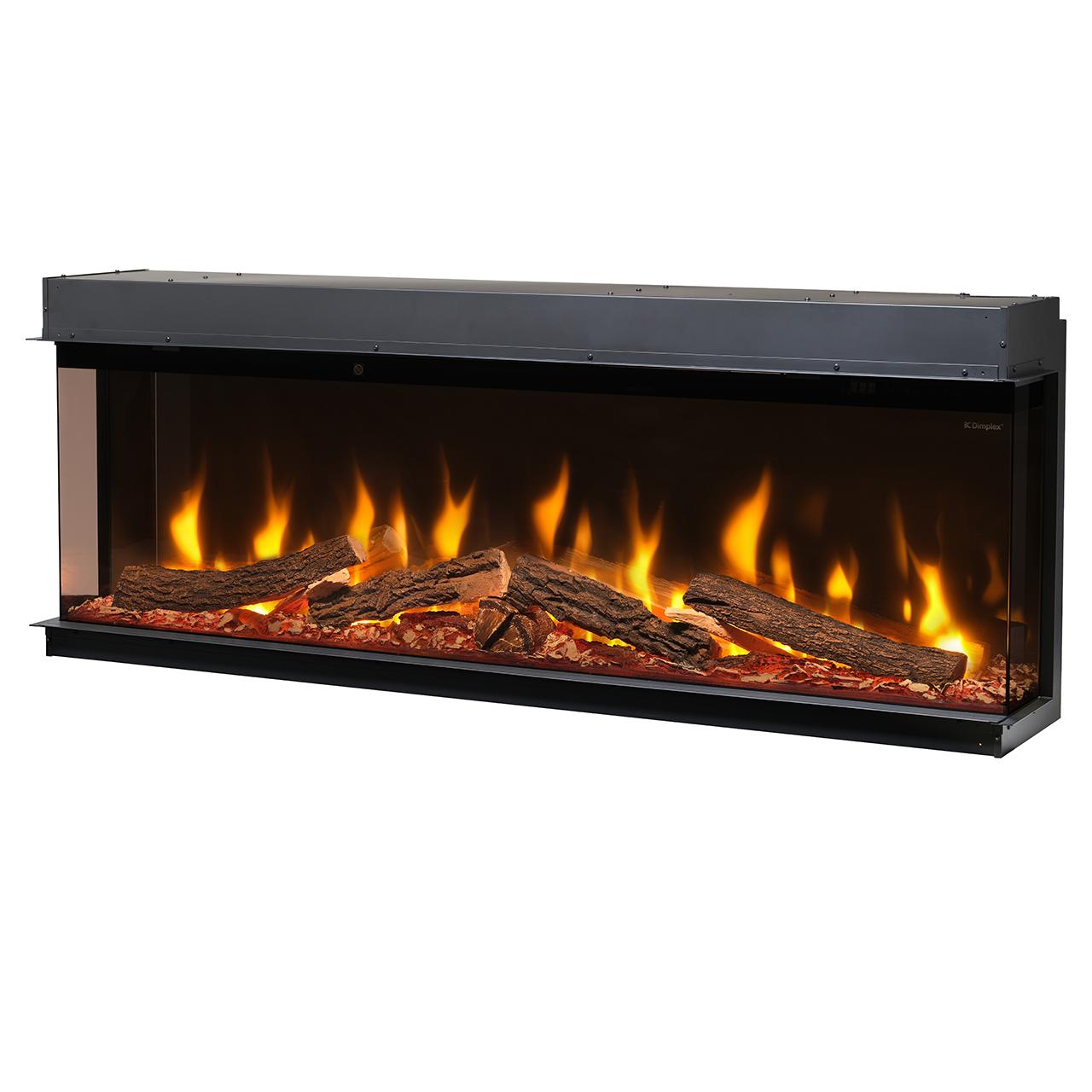 Dimplex Ignite Bold 60 Elektrokamin - 3-seitiger Panorama-Einbaukamin mit Optiflame®, App-Steuerung & energieeffizienter Heizfunktion