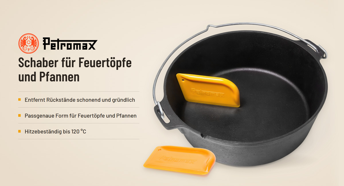 Titelbild, Petromax Schaber für Feuertöpfe & Pfannen Titelbild, Petromax Schaber für Feuertöpfe & Pfannen