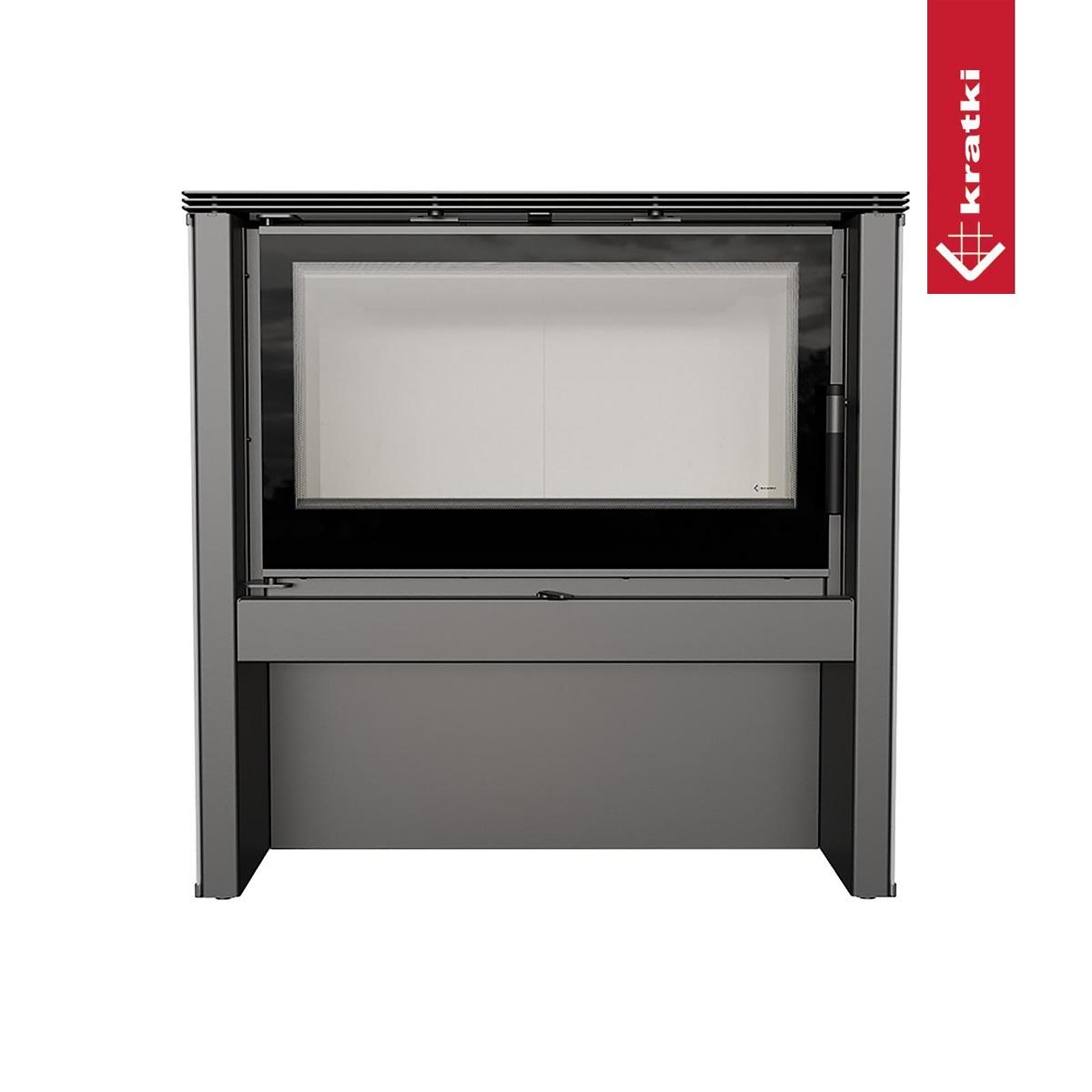 Kaminofen Kratki JUNO/12, 12 kW - Seitenverkleidung: weiß