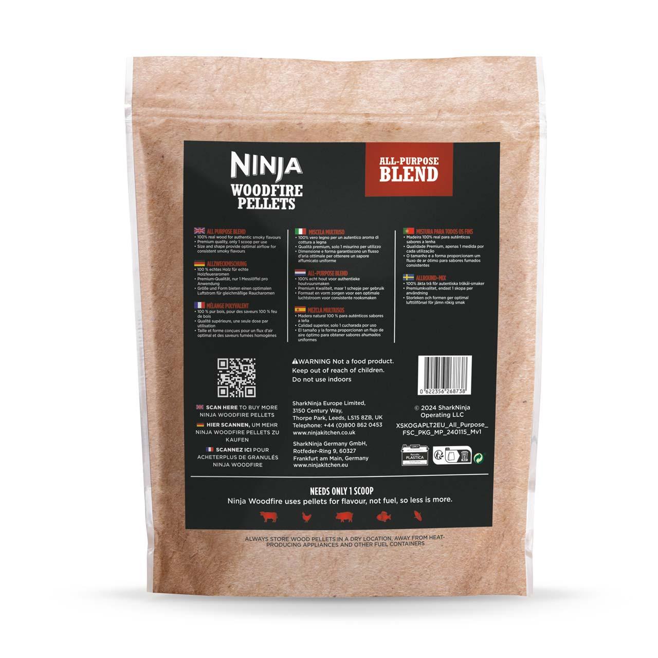 Holz Räucherpellets Ninja Woodfire Pellets - Allzweckmischung 900g Grillpellets