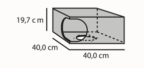 Sonder-Box, Breite 40,0 cm, Farbton schwarz, Rauchrohranschluss-Öffnung für 45°-Ecklösung