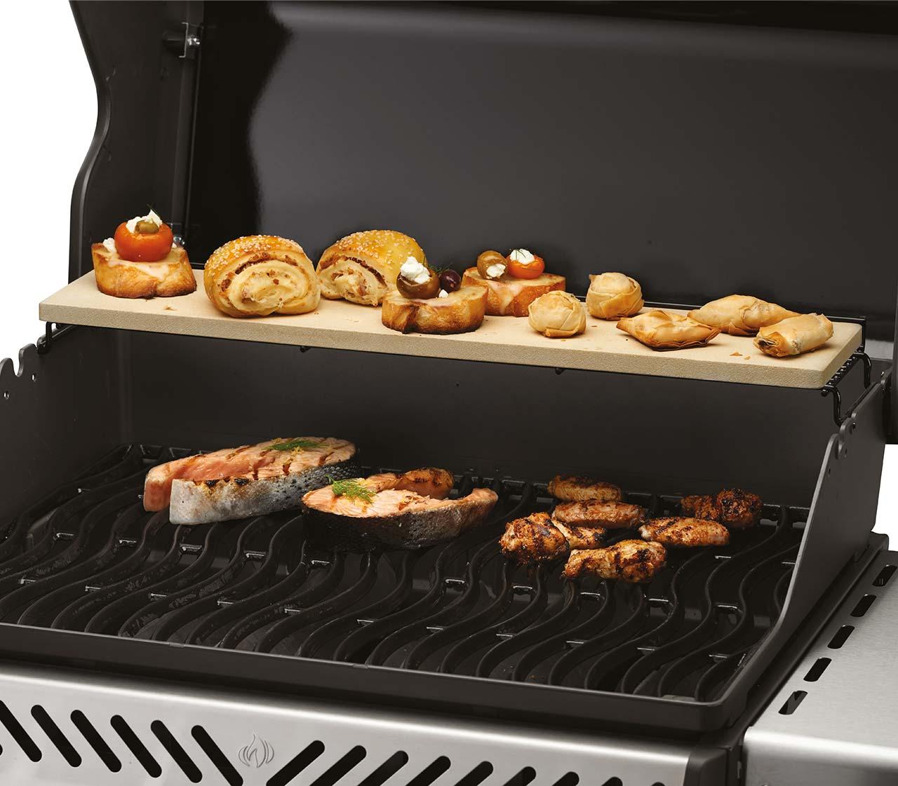 Grillgeschirr Napoleon Backstein für Warmhaltrost, Pizzastein