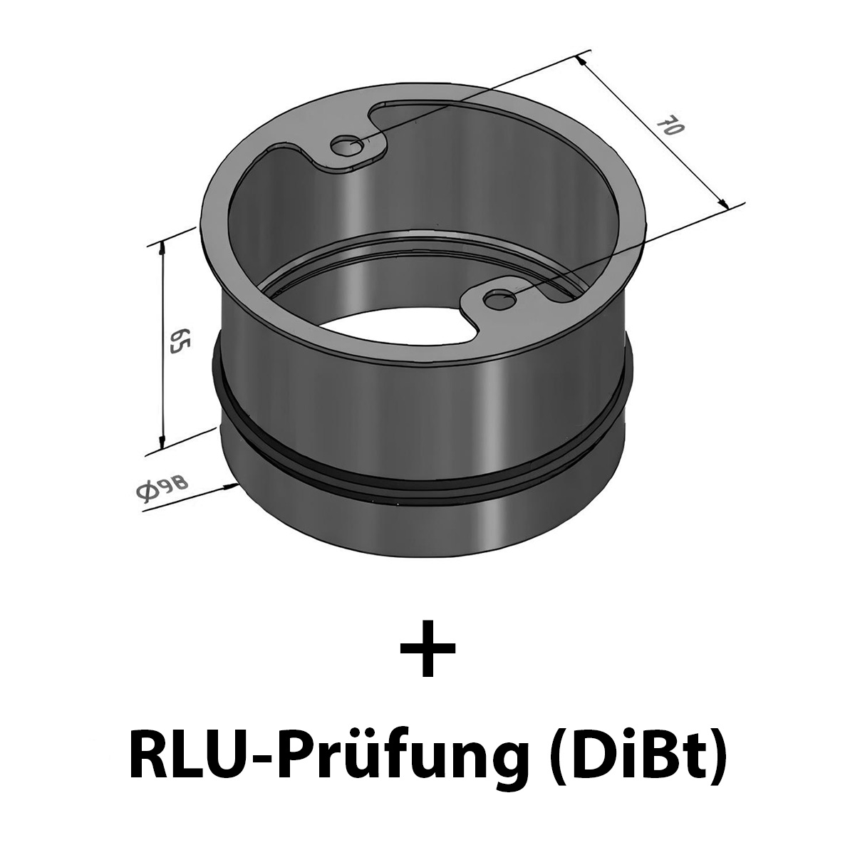 DiBt-Prüfung inkl. Zuluftstutzen (Anschluss hinten/unten), Ø 100 mm (Art. 7060994)