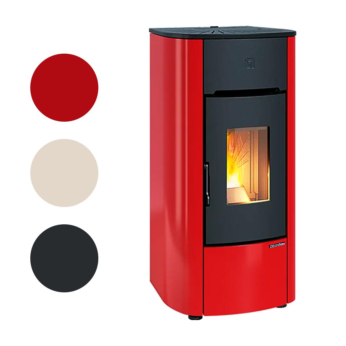 Pelletofen Extraflame Mariella Plus mit 7,5 kW - Verkleidung: schwarz