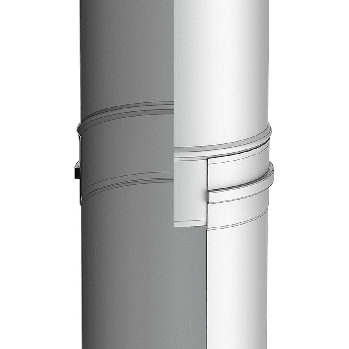 Jeremias EW-FU Edelstahlschornstein-Bausatz einwandig Ø 130 mm - Höhe: 9 m