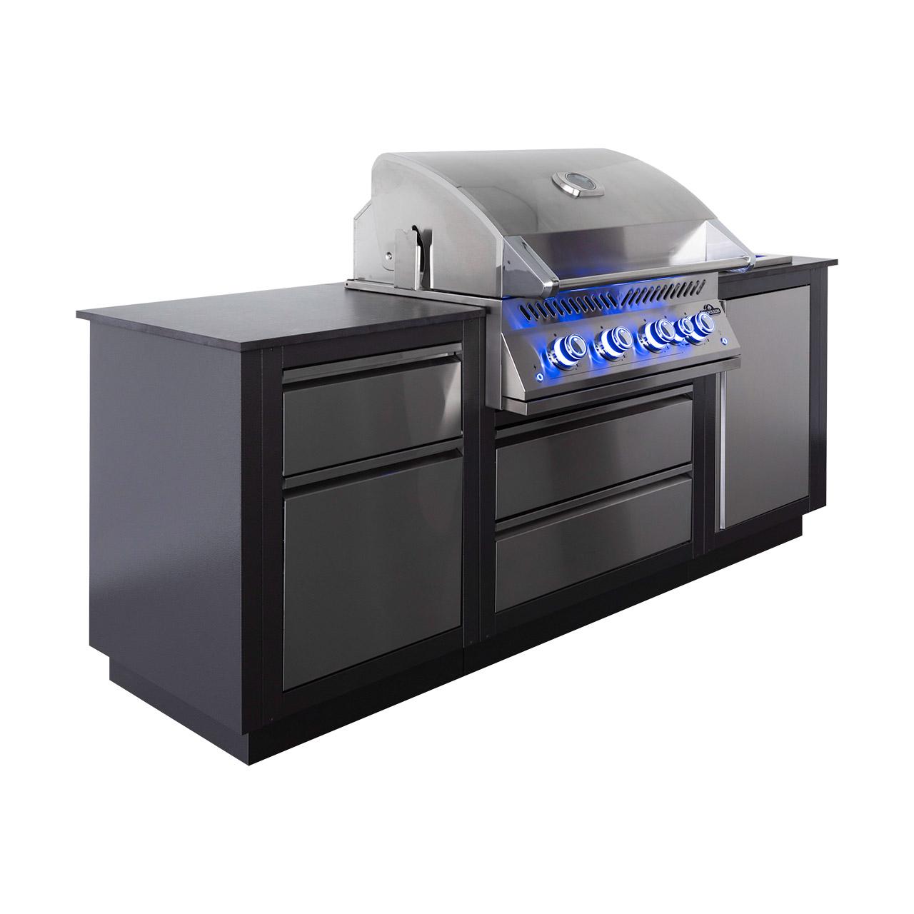 Outdoorküche Napoleon Oasis Compact 105 BIG32, Grillstation mit Heckbrenner & Sizzle Zone
