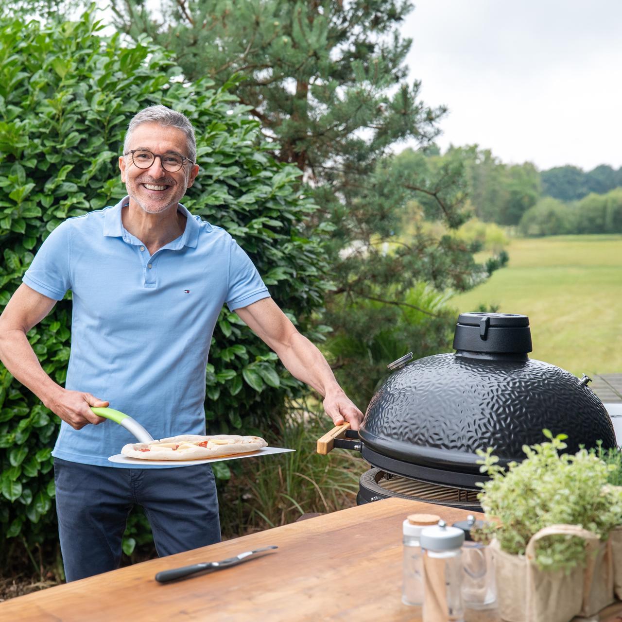 Outdoorchef Heat Outdoorküche 3-teilig: EGG 460 H & Caso BBQ Cooler inkl. Granit-Arbeitsplatten