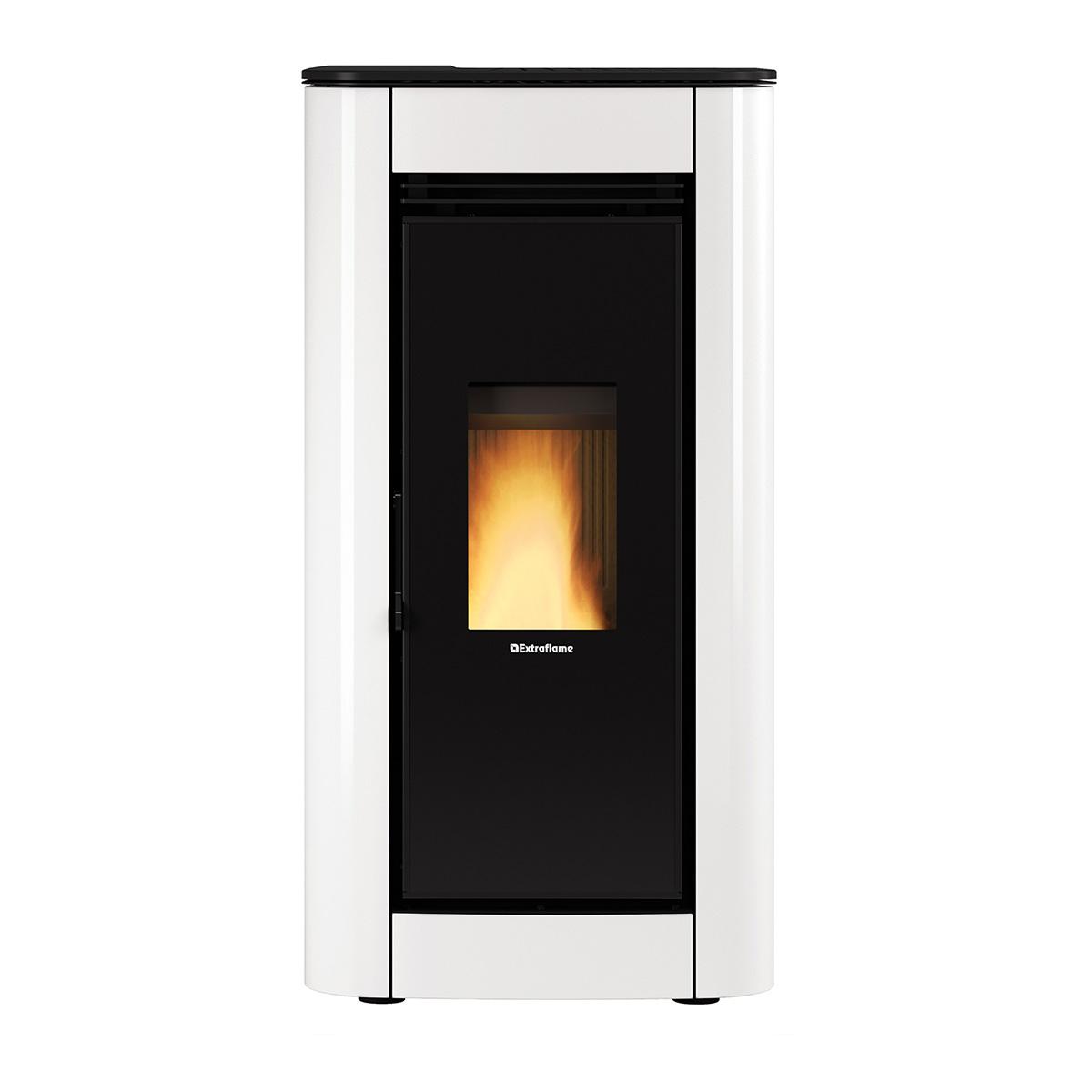 Pelletofen Extraflame Prestige Line Ilary Top mit 8 kW - Verkleidung: weiß