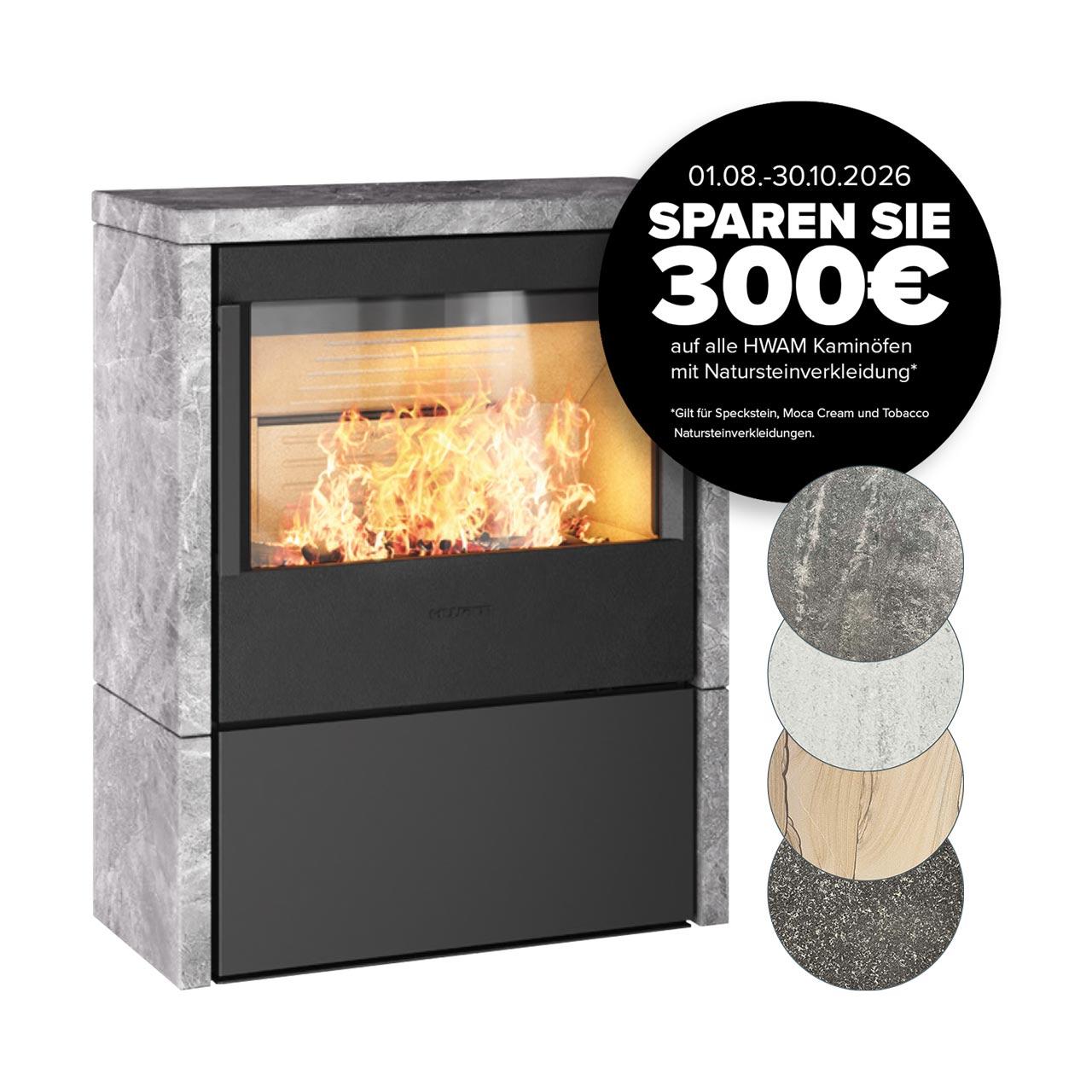 Kaminofen HWAM 5440 SmartControl Naturstein 6,1 kW