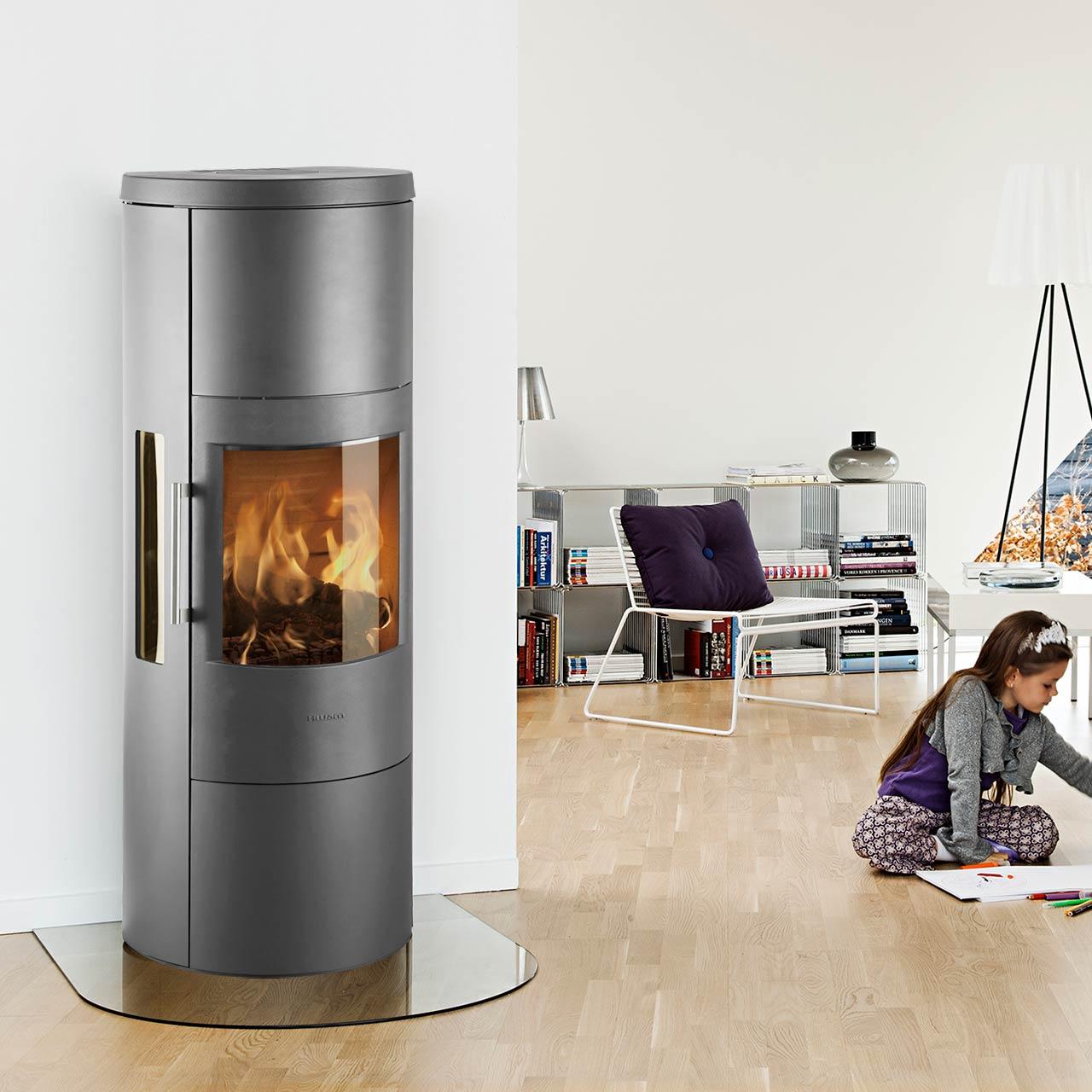 Kaminofen HWAM 3650 Autopilot Stahl 6,0 kW - Ausführung: HWAM 3650c, Korpus Grau
