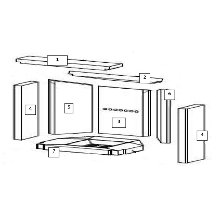 Feuerraumauskleidung Seitenstein Vorne Wamsler Kaminofen (129262)