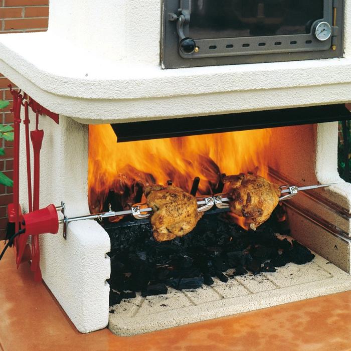 Grillzubehör Palazzetti elektrischer Drehspieß Easy 68 cm Edelstahl