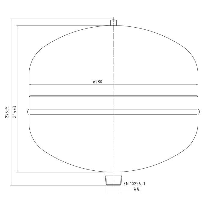 Ausdehnungsgefäß AA-Kaminwelt Reflex N Membran 12 l