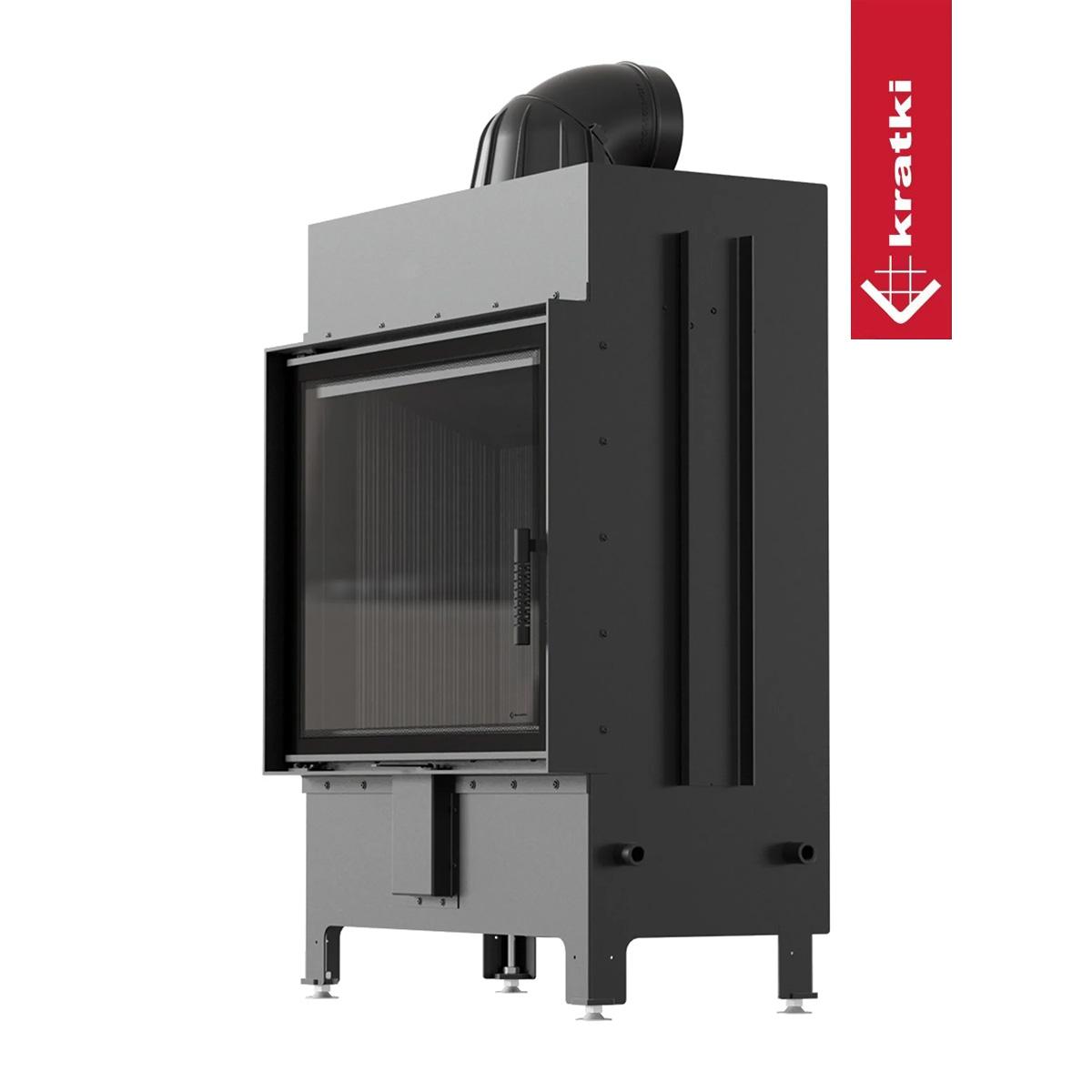 Kamineinsatz Kratki LUCY/15/NEW 15 kW - Feuerraumauskleidung: Schwarz - Tür selbstschließend: ja