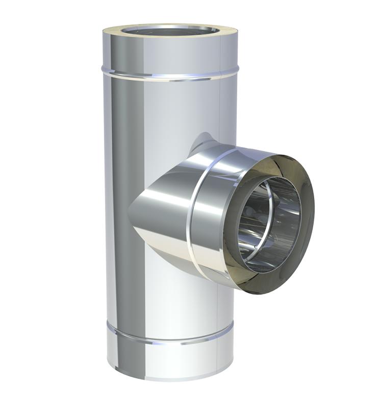 Jeremias DW-FU T-Anschluss 90° - Ausführung: mit Wassernase, für Schornstein-Innendurchmesser 180mm