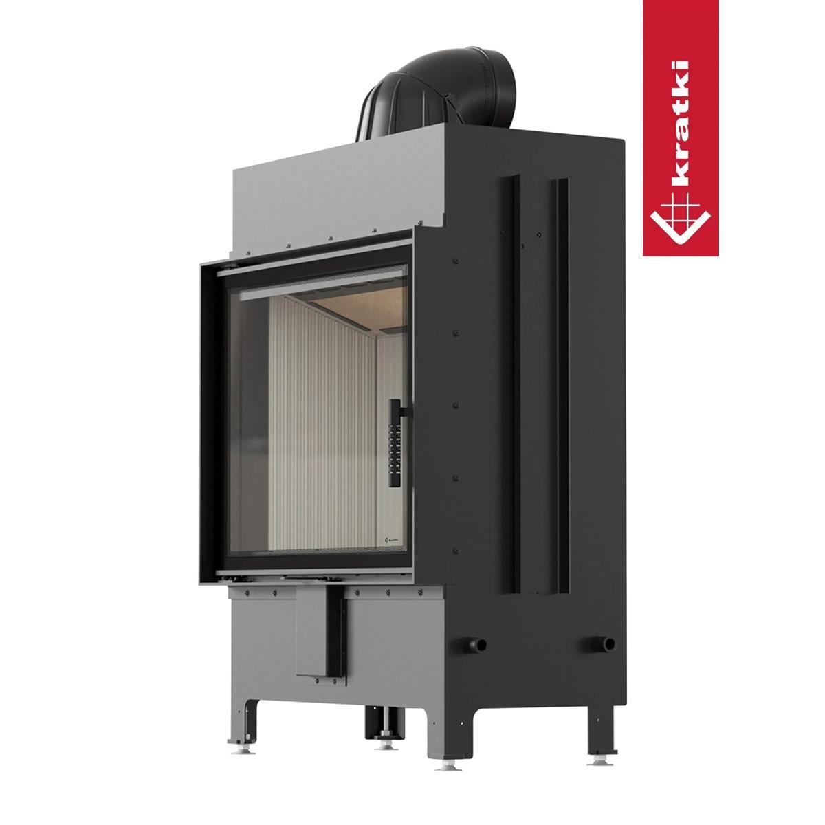Kamineinsatz Kratki LUCY/15/NEW 15 kW - Feuerraumauskleidung: weiß - Tür selbstschließend: ja