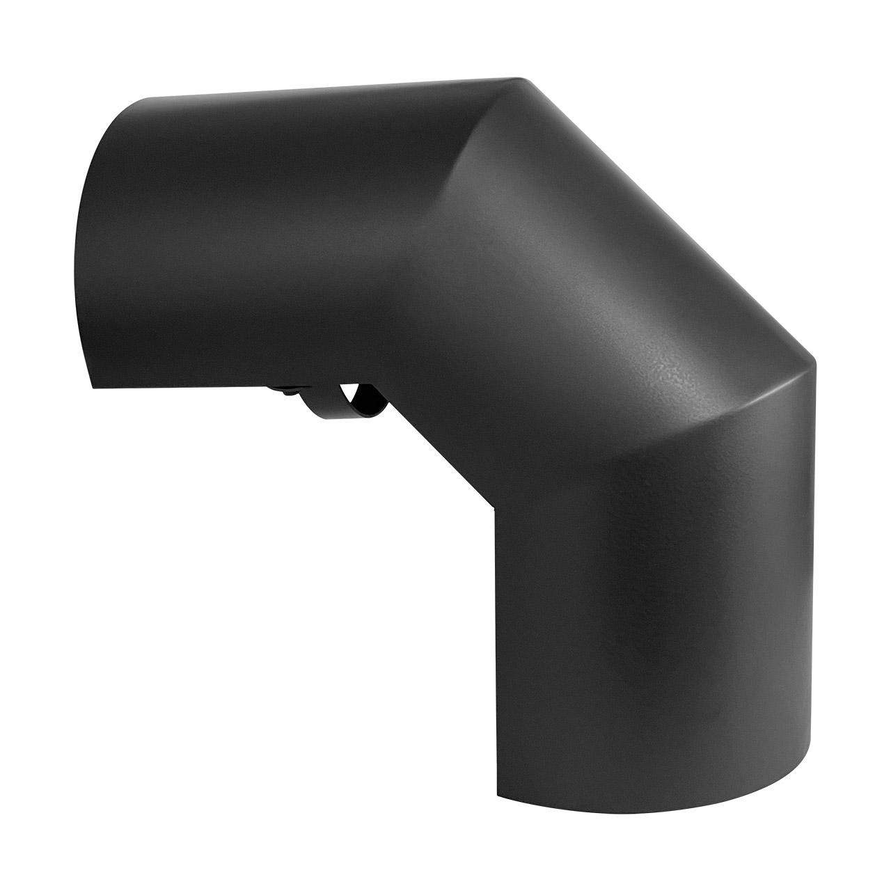 Ofenrohr Bogen Hitzeschutz doppelt DN 150 mm 90° Schwarz