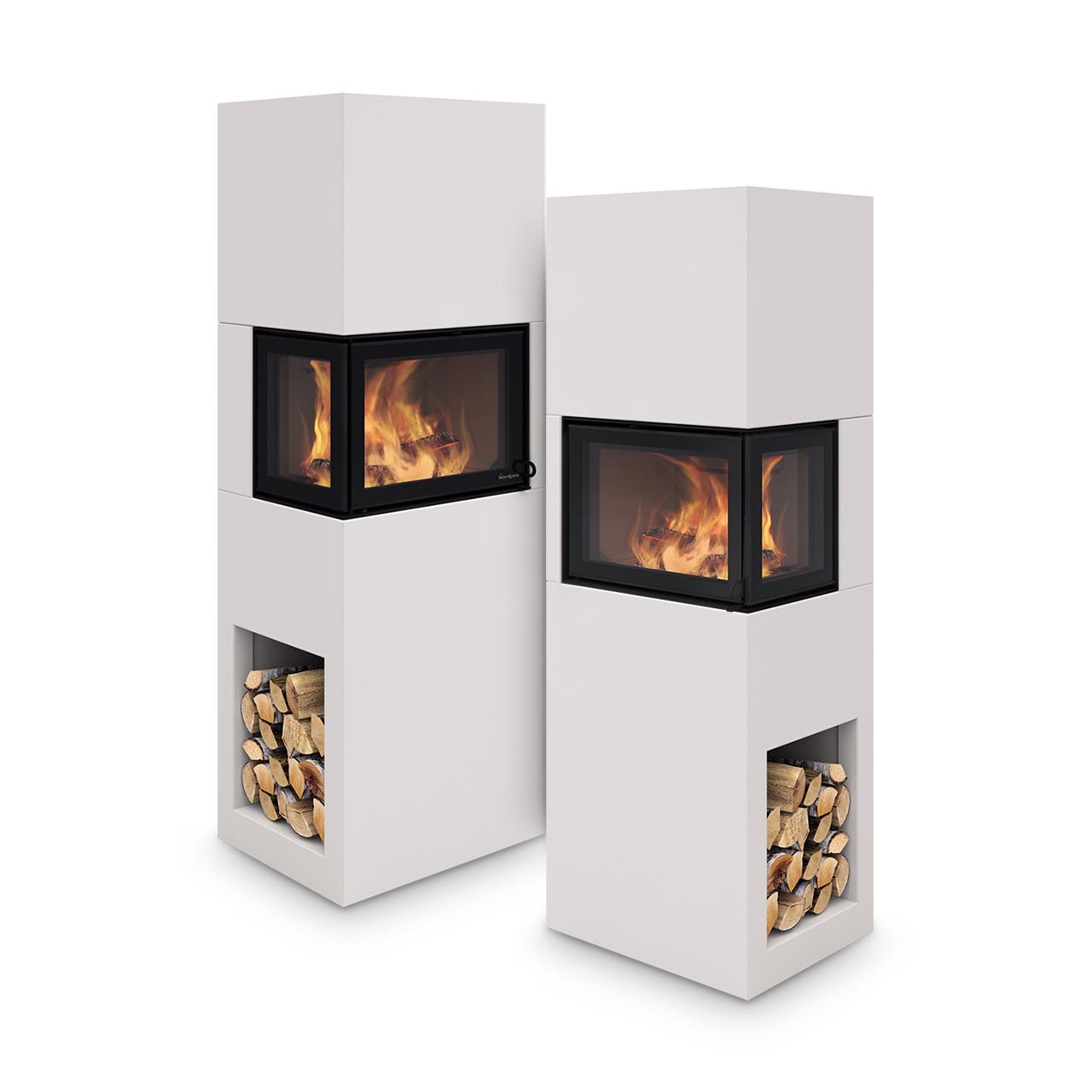 Kaminbausatz Nordpeis Pisa 5,4 kW  - Ausführung: Glas Rechts