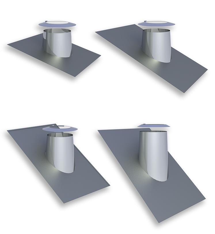 Jeremias DW Dachdurchführung mit Bleirand und Wetterkragen - Dachneigung: 36-45° - für Schornstein-Innendurchmesser: 80mm