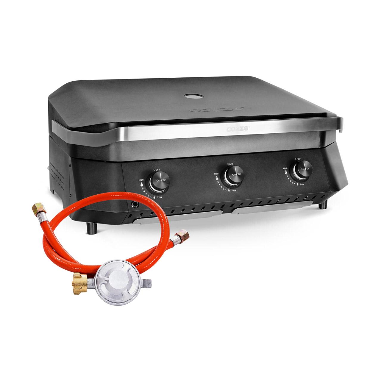 Cozze Plancha G-800 Bundle inkl. Schrankmodul 120 cm mit Edelstahlplatte & Gratis Grillspatel