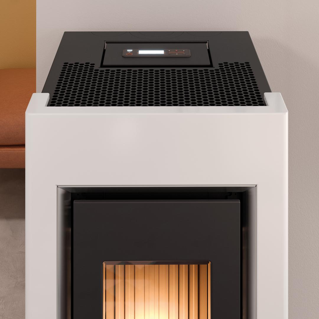 Pelletofen Cadel Prince Plus 11, 10,5 kW - Ausführung: Titanium