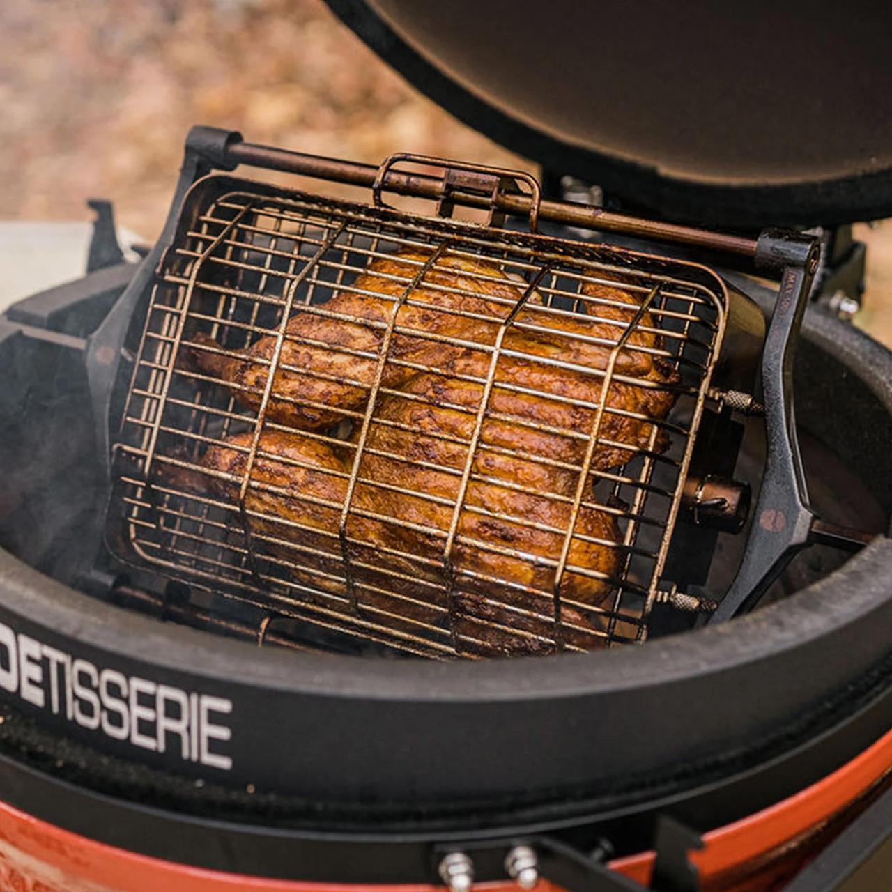 Grillzubehör Kamado Joe JoeTisserie Drehspießkorb-Set