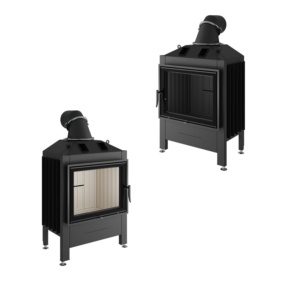 Kamineinsatz Spartherm Varia 1V 11 kW - Türanschlag: rechts - Türhöhe: 52 cm - Feuerraumauskleidung: weiß