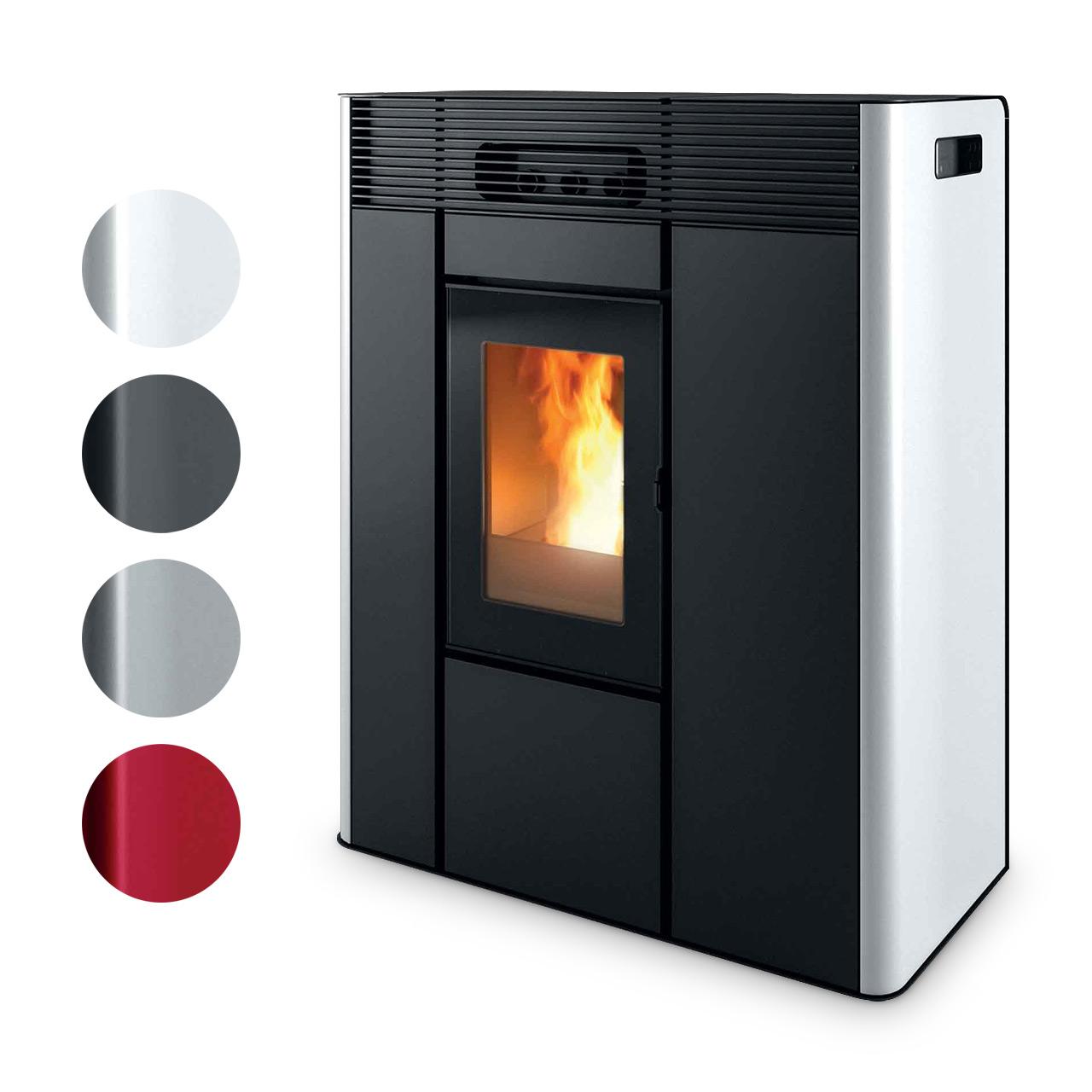 Pelletofen wasserführend MCZ Thea Hydro 23 R 22,4 kW - Ausführung: White metal_302