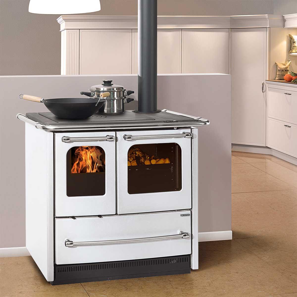 Küchenofen La Nordica Sovrana Easy.16 mit 7,5 kW - Verkleidung: Stahl weiß