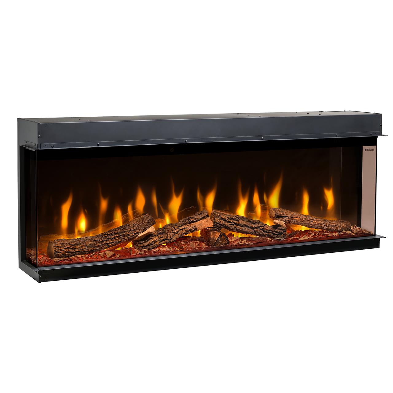 Dimplex Ignite Bold 60 Elektrokamin - 3-seitiger Panorama-Einbaukamin mit Optiflame®, App-Steuerung & energieeffizienter Heizfunktion