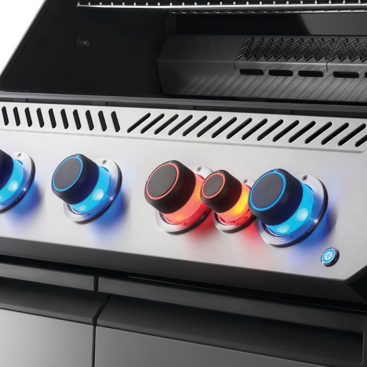 Gasgrill Napoleon Prestige 665 Connected Edelstahl mit SIZZLE ZONE und Heckbrenner (2026) Bundle inkl. 2 Unterschränke