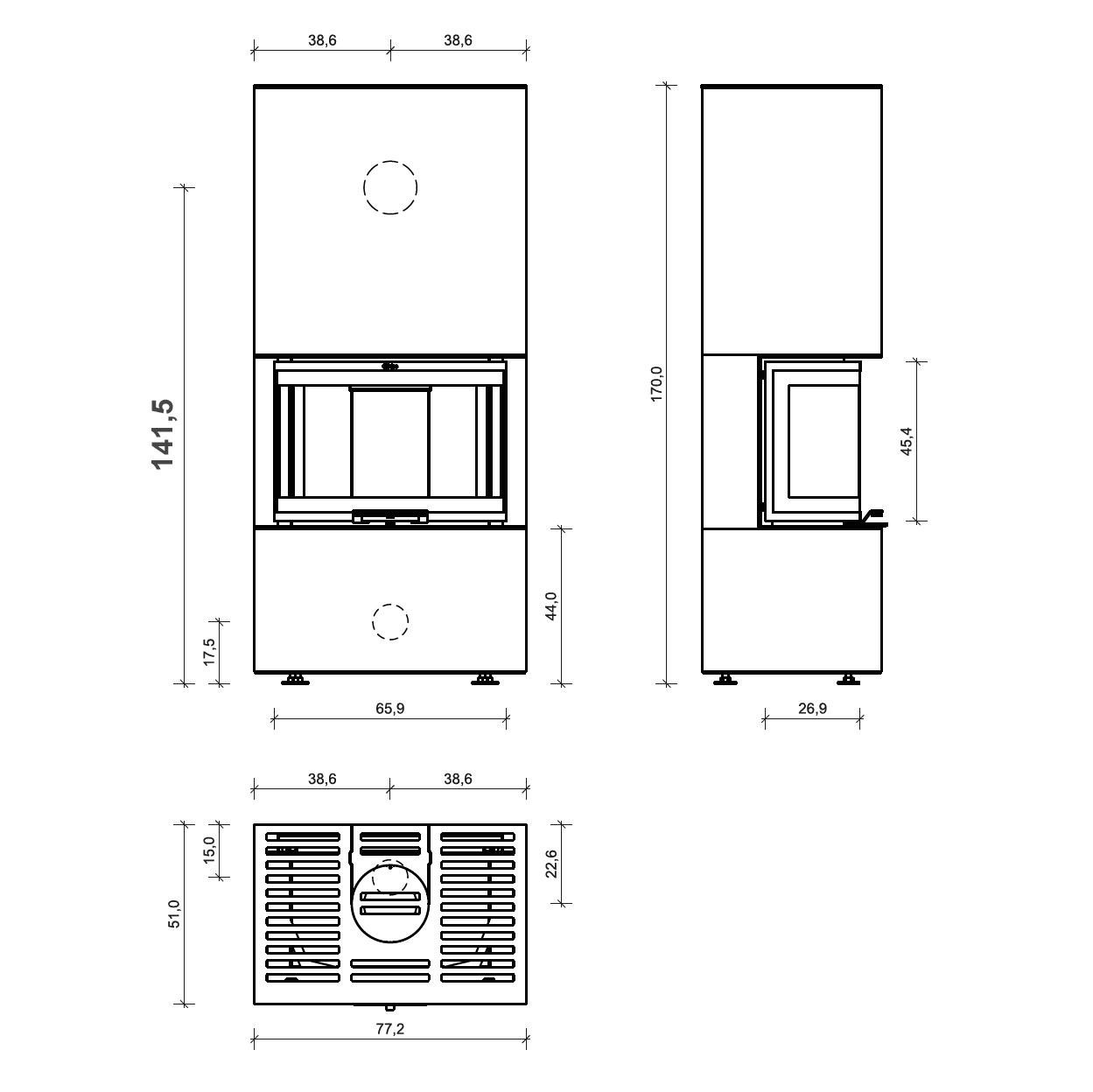 Kaminofen Neocube P20 Steel Edition mit 8,5 kW