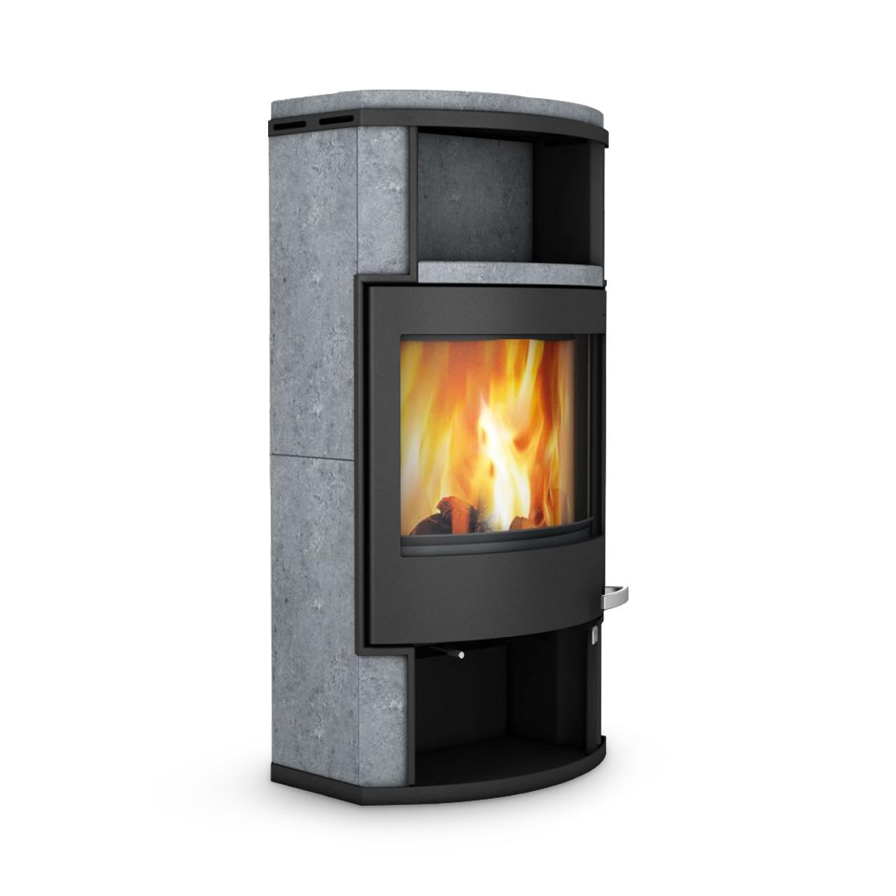 Kaminofen Skantherm Ator Speckstein 7 kW - Ausführung: Ator Speckstein Korpus Schwarz